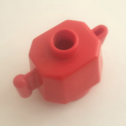 Lego Duplo Teapot / Coffeepot, Round Base / Red