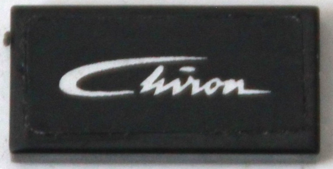 Lego Tile 1 x 2 with 'Chiron' Pattern (Sticker) - Set 75878 / Black
