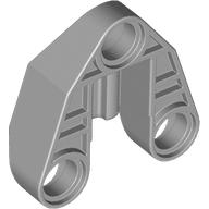 Lego Technic Connector Block 3 x 3 Triangular with Axle, and Pin Hole / Light Bluish Gray
