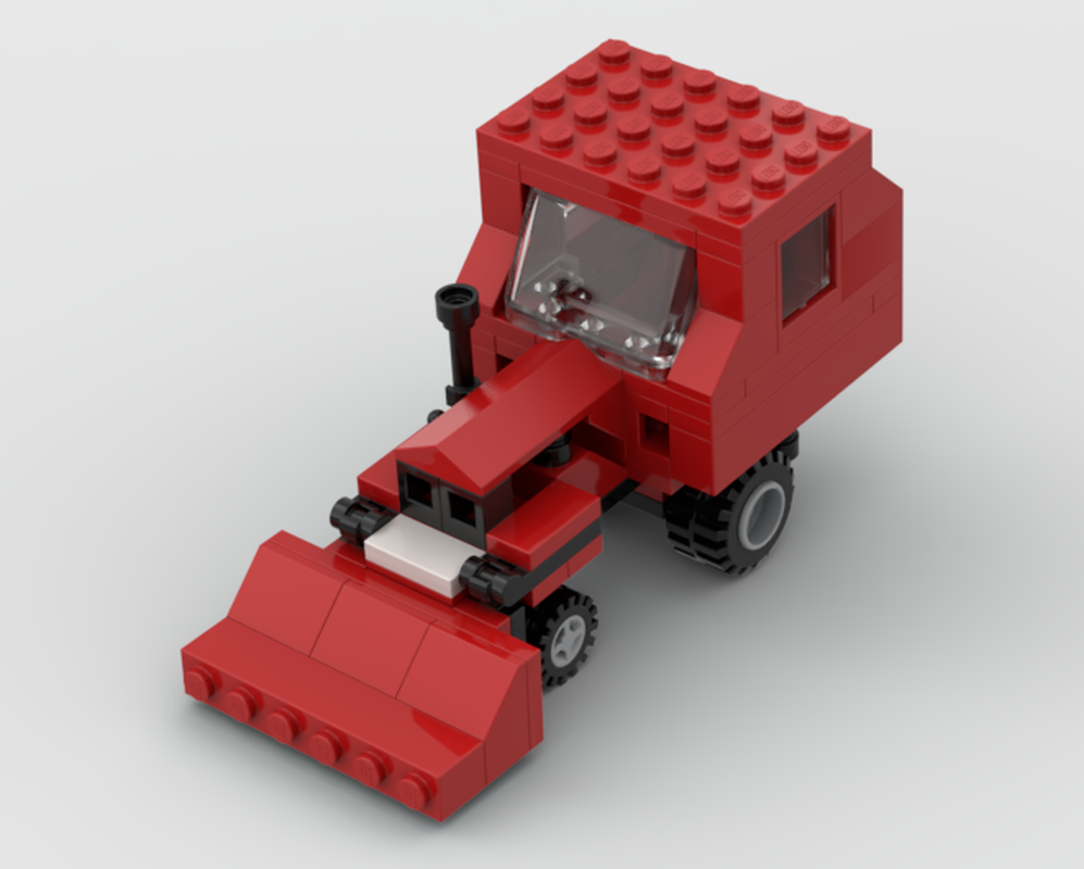 Lego tractor with cab and bucket