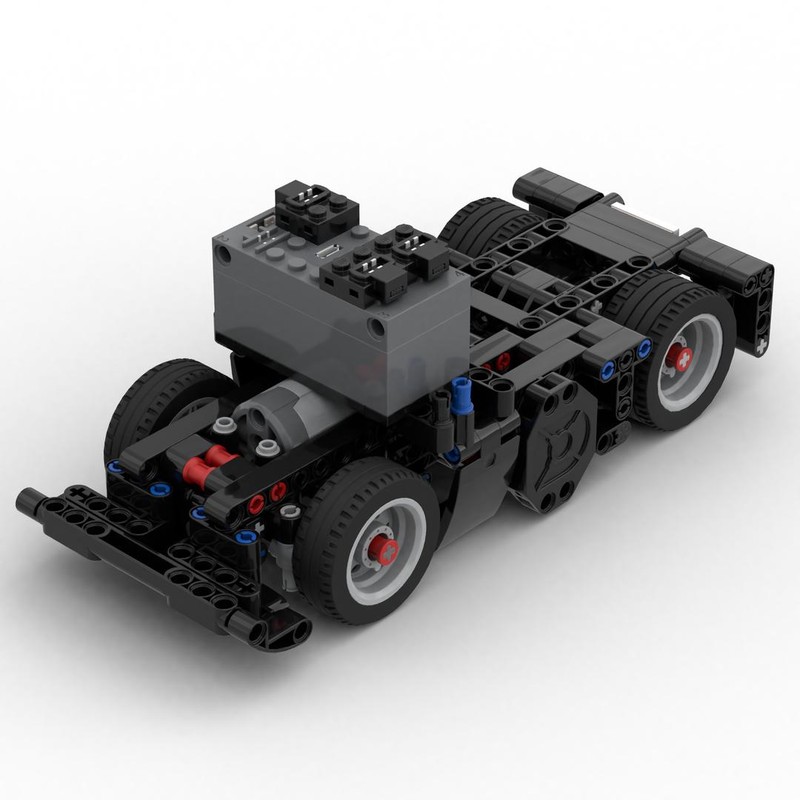 Lego Mini RC Euro Semi Truck Chassis - Twin Buwizz Buggy Motor Edition