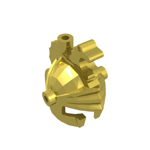 Lego Helmet Castle - Dragon Crown Top with Clip / Chrome Gold