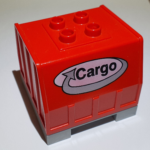 Lego Duplo Train, Intelligent Train Freight Container with Sound and Cargo Logo Print