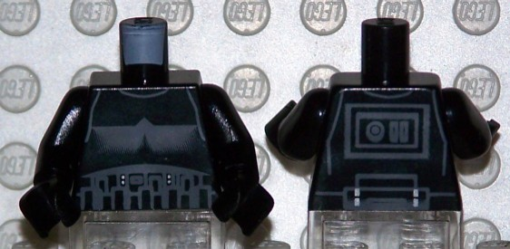 Lego Torso SW Armor Shadow Trooper Pattern / Black Arms / Black Hands