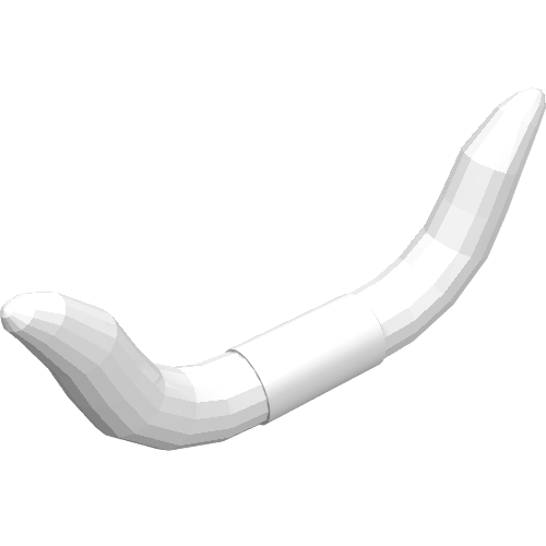 Lego Animal Body Part, Horn, Cattle / White