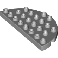 Lego Duplo Plate Round 4 x 8 Semi-Circle / Light Bluish Gray