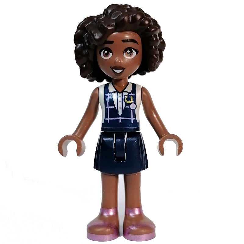 Lego Aliya - White Top, Dark Blue Skirt