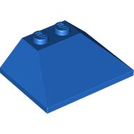 Lego Brick Sloped 45° 3 x 4 Double / 33° / Blue