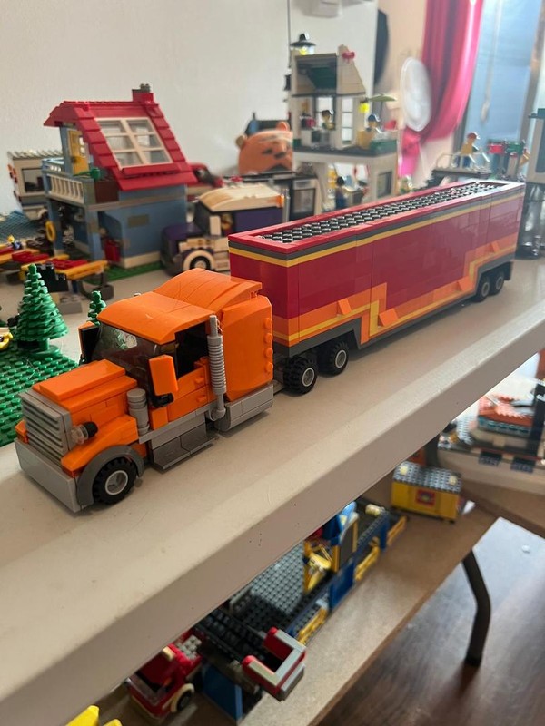 Lego Truck with double deck trailer