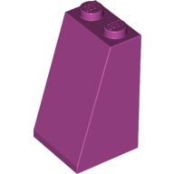 Lego Brick Sloped 75° 2 x 2 x 3 [Solid Studs] / Magenta