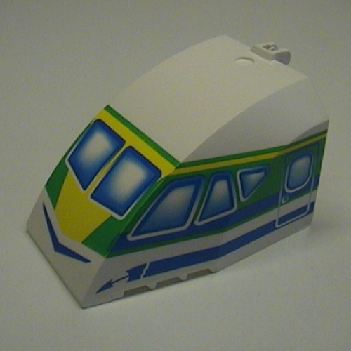 Lego Windscreen 8 x 6 x 4 Canopy with Hinge and Airliner Cockpit Blue/Green Print