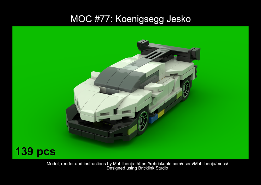 Lego Koenigsegg Jesko (5 studs wide)