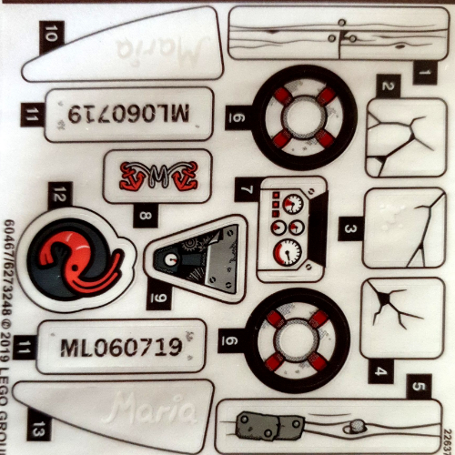 Lego Sticker Sheet for Set 70419-1
