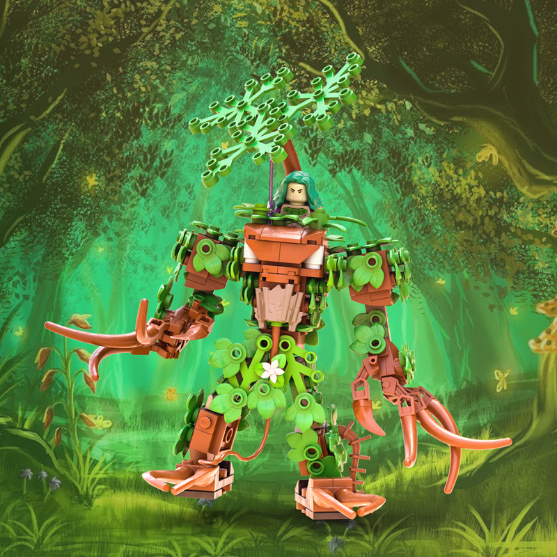 Lego Treestub - a mount for CMF22 Night Protector Minifig