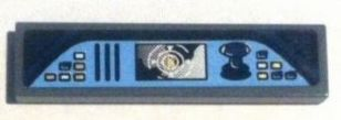 Lego Tile 1 x 4 with Control Panel Pattern (Sticker) - Set 6869