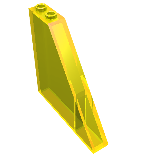 Lego Brick Sloped 55° 1 x 6 x 5 / Trans-Yellow