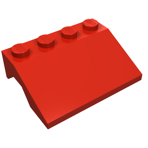 Lego Wheel Arch, Mudguard, Slope 3 x 4 / Red