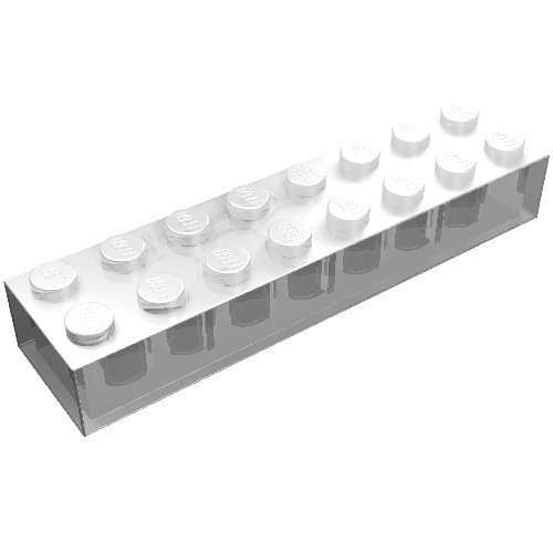 Lego Brick 2 x 8 / Trans-Clear