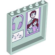 Lego Panel 1 x 6 x 5 with Headphones, Music Notes, Family Portrait Print