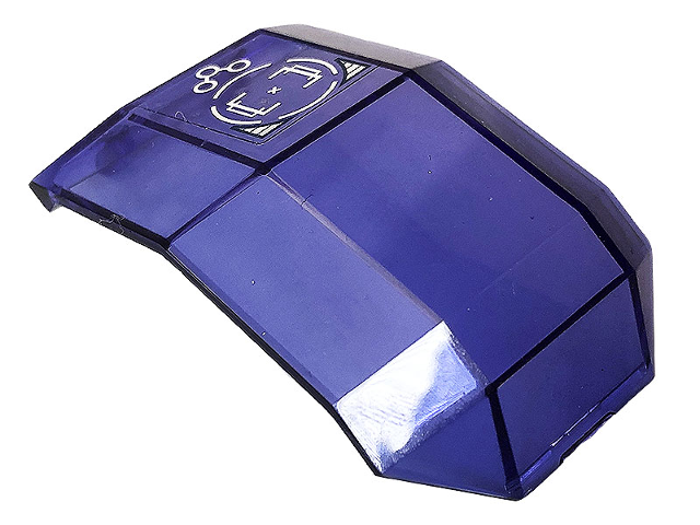 Lego Windscreen 4 x 4 x 4 2/3 with Bar Handle with Head-Up Display (HUD) Pattern (Sticker) - Set 41232