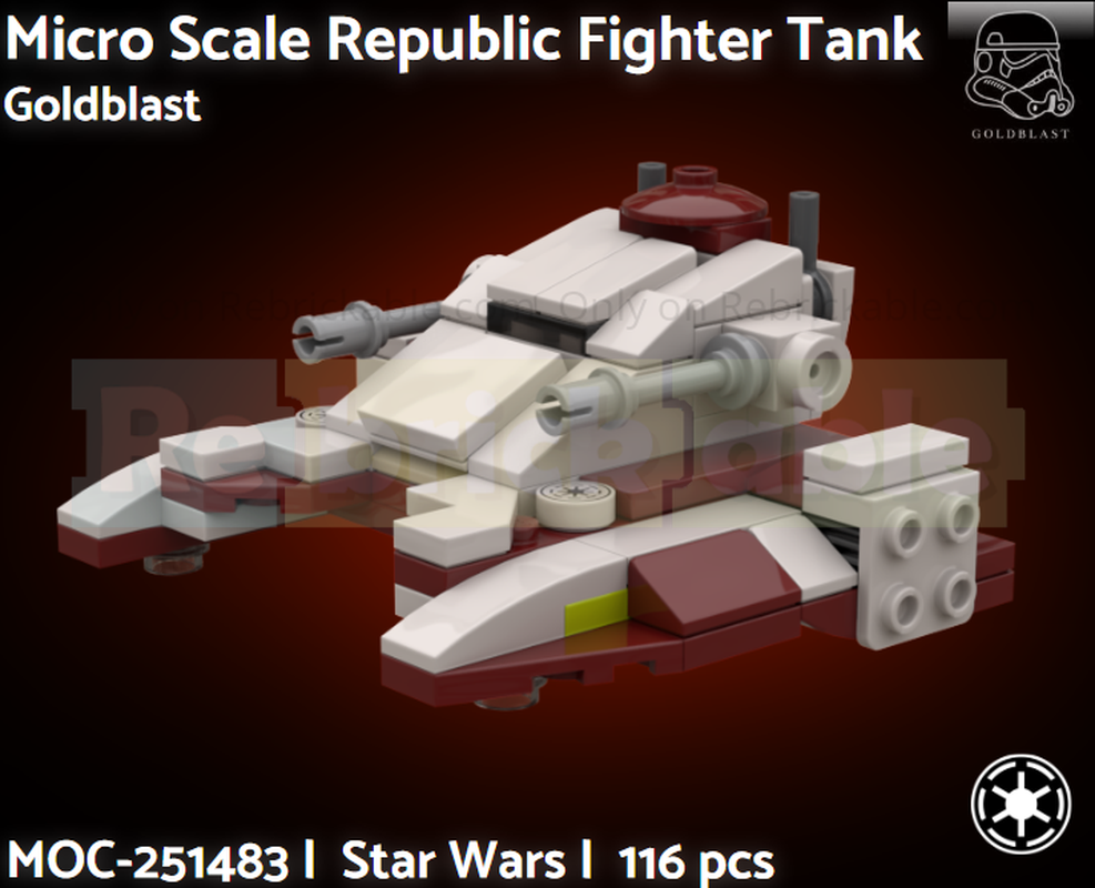 Lego Micro Scale Republic Fighter Tank