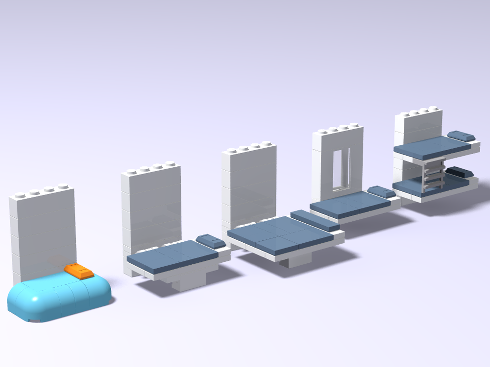 Lego Modular living container -> beds