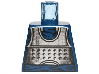 Lego Torso SW Armor Silver Pattern (Bib Fortuna) / Dark Blue