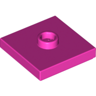 Lego Plate Special 2 x 2 with Groove and Center Stud (Jumper) / Dark Pink