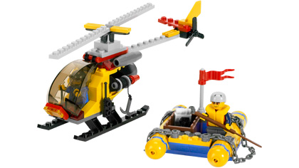 Lego Helicopter and Raft