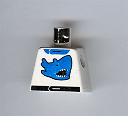 Lego Torso Racers Race Shark Blue Pattern / White