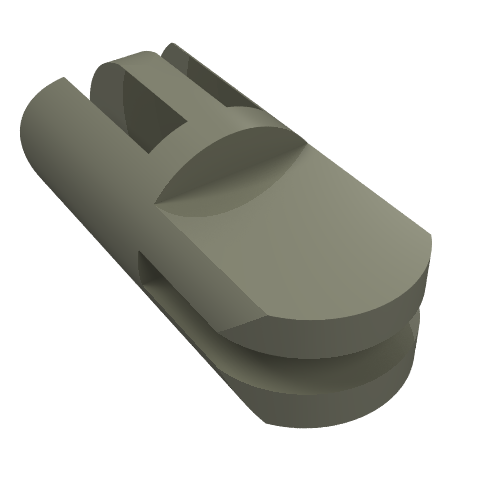 Lego Arm Piece 90° Turn [2 / 3 Fingers] / Dark Gray