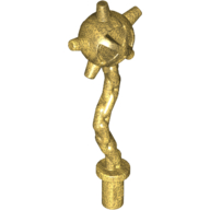 Lego Weapon Mace / Flail Spiked / Pearl Gold