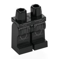 Lego Hips and Black Legs with Silver Circuitry Print