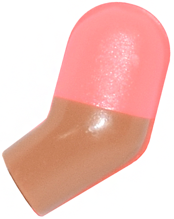 Lego Arm, Left with Molded Coral Short Sleeve  Pattern