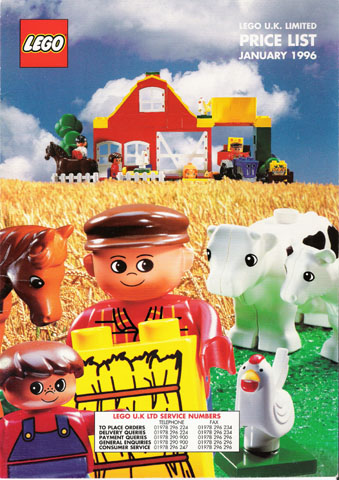 Lego 1996 Dealer Large UK - Price List