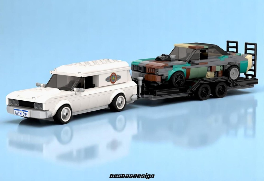 Lego Holden Sandman + trailer + Holden Monaro