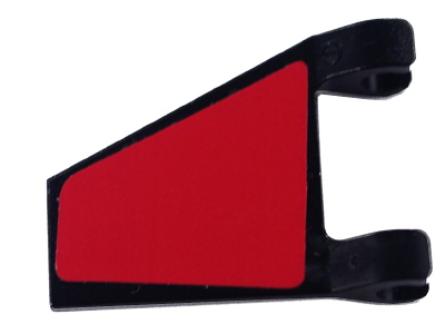 Lego Flag 2 x 2 Trapezoid with Flat Edge with Red Pattern Model Right Side (Sticker) - Set 8362
