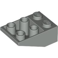 Lego Brick Sloped Inverted 33° 3 x 2, No Connections between Studs, Ovoid Bottom Pin / Light Gray