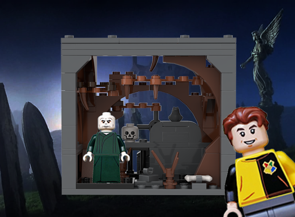 Lego Minifigure Display Case - Cemetery