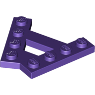 Lego Wedge Plate 4 Stud 45° Angle Plate / Dark Purple