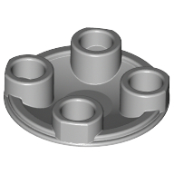 Lego Plate Round 2 x 2 with Rounded Bottom [Boat Stud] / Light Bluish Gray