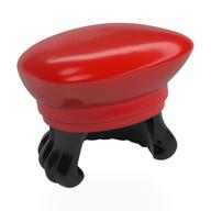 Lego Hat Wide with Mid-Length Hair Black Pattern / Red