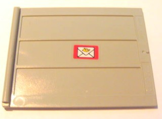 Lego Door Sliding - Type 2 with Mail Envelope Pattern Model Left Side Inner (Sticker) - Set 4564