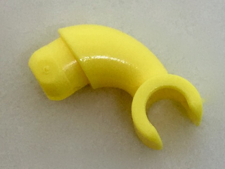 Lego Arm, Short, Curved with Hand / Bright Light Yellow