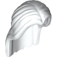 Lego Hair Long Parted in Center / White