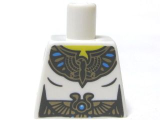 Lego Torso Female Tunic with Egyptian Royal Seal and Belt Pattern / White