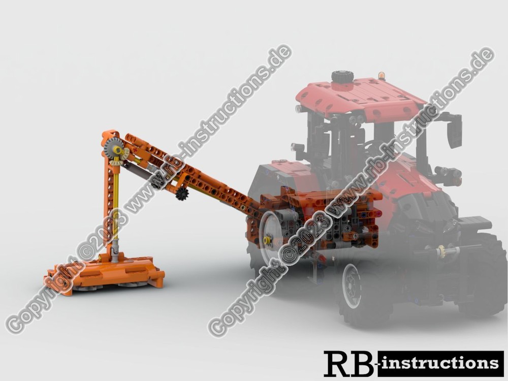 Lego Roadside mower (rear) for Claas Xerion 5000, Fastrac or other tractors (Straßenrand Mäher [hinten])