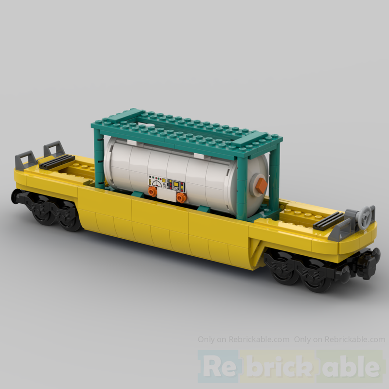 Lego TTX Container Car with a 20ft liquid container