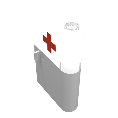 Lego Door 1 x 3 x 4 Right with Window and Red Cross Print, Upper
