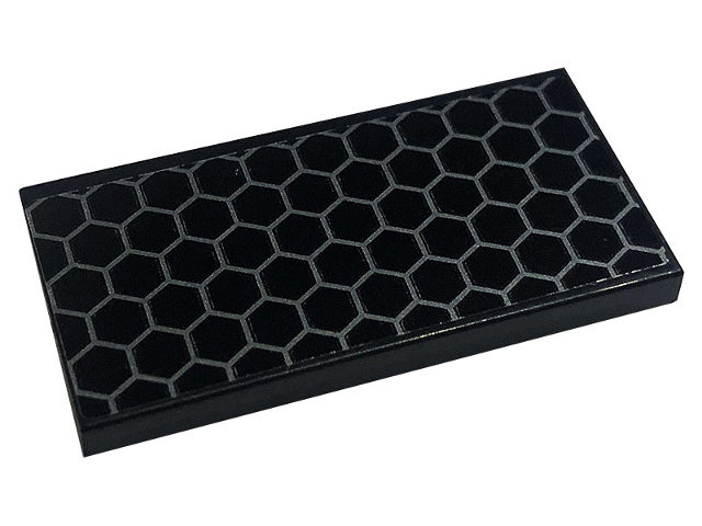 Lego Tile 2 x 4 with Honeycomb Pattern (Sticker) - Set 76904